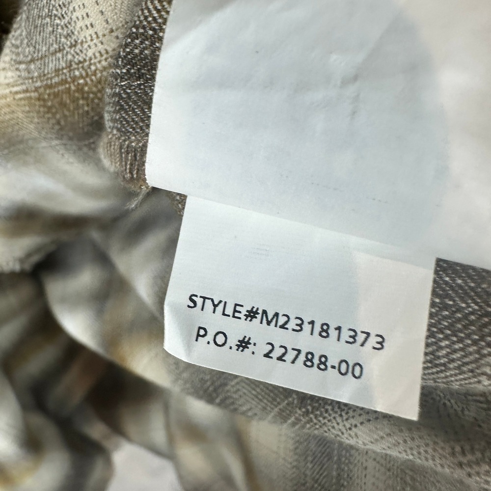 Prana Mens XL Brown White Plaid Snap Front Long Sleeve Shirt‎ M23181373 Gorpcore - Picture 4 of 12
